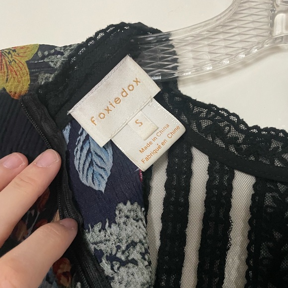 Anthropologie Foxidox Floral Print Short Sleeve Dress Size S - Picture 10 of 12